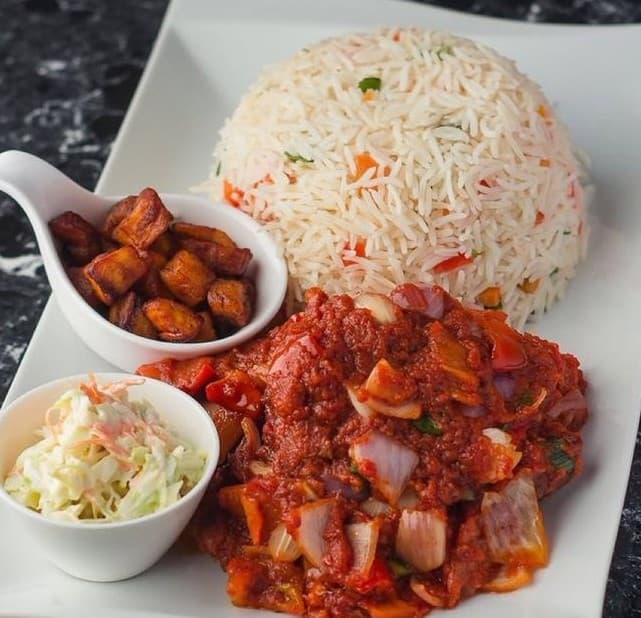 Plain Rice + Salad + Chicken/Fish